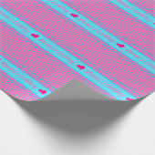 Mama`s Liebling Rosa blaue Herzen Cadeaupapier (Hoek)