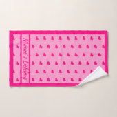 Mama`s Liebling rosa Herzen Mädchen Bad Handdoek (Handdoek)