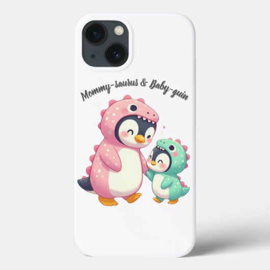 Mama-Saurus & Baby-Guin telefoonhoesje Case-Mate iPhone Case (Achterkant)