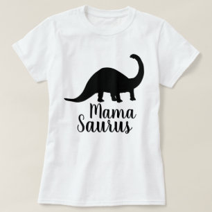 Mama Saurus Brontosaurus Silhouette T-shirt