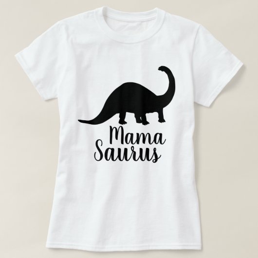 Mama Saurus Brontosaurus Silhouette T-shirt (Design voorkant)