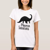 Mama Saurus Brontosaurus Silhouette T-shirt (Voorkant)