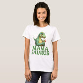 Mama Saurus Family Matching Grappig T Rex Design T-shirt (Voorkant volledig)