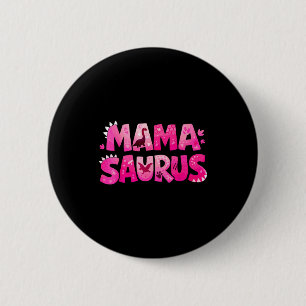 Mama saurus grappige dino verjaardag voor moeders ronde button 5,7 cm