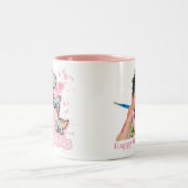 Mama Saurus Happy Moederdag Foto gepersonaliseerd Tweekleurige Koffiemok (Center)