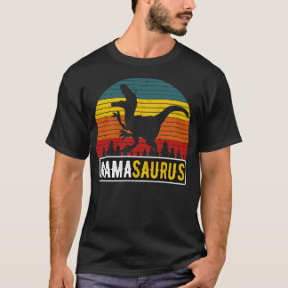 Mama Saurus Mam TRex Dinosaur Retro Moeder T-shirt
