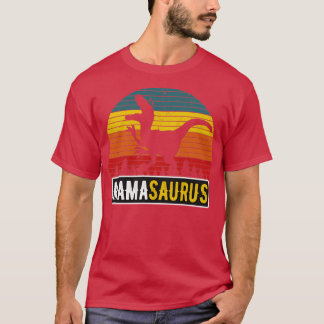 Mama Saurus Mam TRex Dinosaur Retro Moeder T-shirt