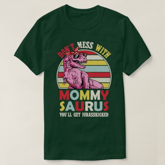 Mama Saurus Mama Saurus Shirt Dinosaur Mam Shirt (Design voorkant)