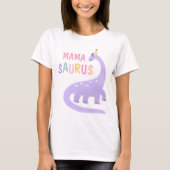 Mama Saurus Moeder van de Verjaardag Meisje Dinosa T-shirt (Voorkant)