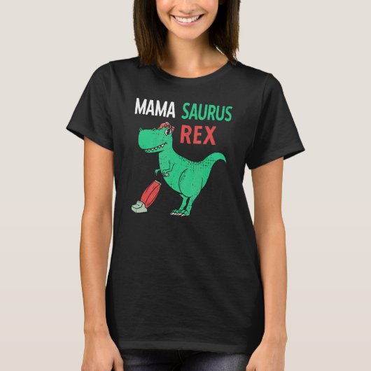 Mama Saurus Rex Dinosaur Mamasaurus mama Mothers D T-shirt (Voorkant)