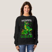 Mama Saurus Rex St Patrick S Day Leprechaun Dinos Trui (Voorkant volledig)