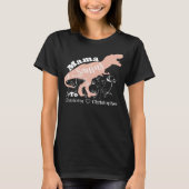 Mama Saurus - Roze T-Rex Silhouet T-shirt (Voorkant)