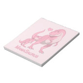 Mama Saurus T-Rex and Baby Girl Dinosaurs Notitieblok (Linkerzijde)