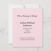 Mama Saurus T-Rex en Baby Boy Dinosaurs Aankondiging (Achterkant)