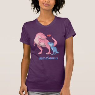 Mama Saurus T-Rex en Baby Boy Dinosaurs T-shirt
