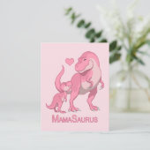 Mama Saurus T-Rex en Baby Girl Dinosaurs Aankondiging (Staand voorkant)