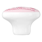 Mama Saurus T-Rex en Baby Girl Dinosaurs Keramische Knop (Zijkant)