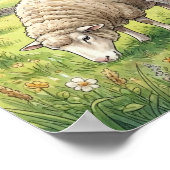Mama Schaap en Lammetjes Nursery Poster (Hoek)