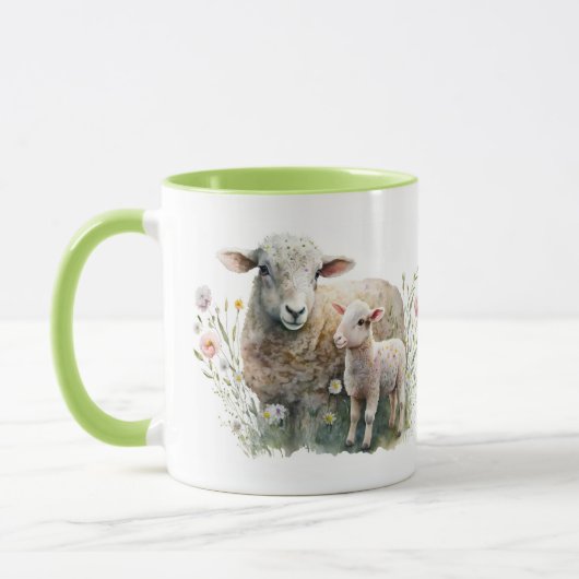 Mama Schaap met Lammetje Mok (Links)