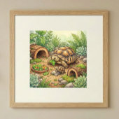 Mama Schildpad en Baby Nursery Poster