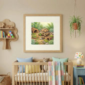 Mama Schildpad en Baby Nursery Poster