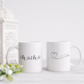 Mama Script Heart | Mam Gift Simple Personated Tweekleurige Koffiemok