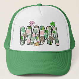 Mama Shamrock St Patricks Day Trucker Hat - C006 Pet