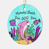 Mama Shark Familie Kerst Ornament (Links)