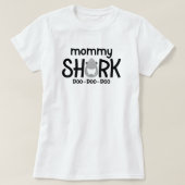 Mama Shark Moederdag Vrouwen Wit T-Shirt (Design voorkant)