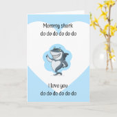 Mama Shark Wenskaart Kaart (Gele Bloem)
