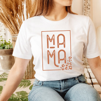 Mama Shirt Leopard print mam grafisch T-shirt voor
