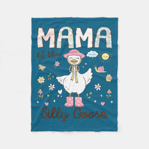 Mama Silly Goose Eerste Verjaardag Grafische Kunst Fleece Deken