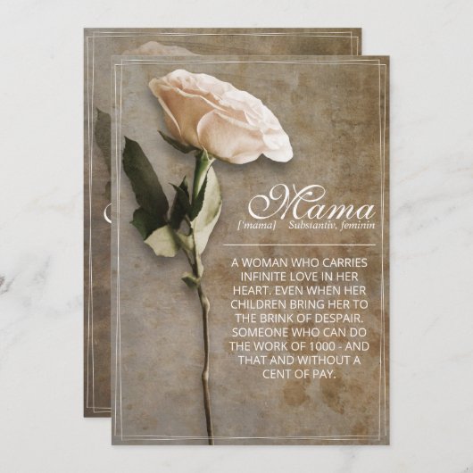 Mama - simply irreplaceable - vintage (Voorkant / Achterkant)