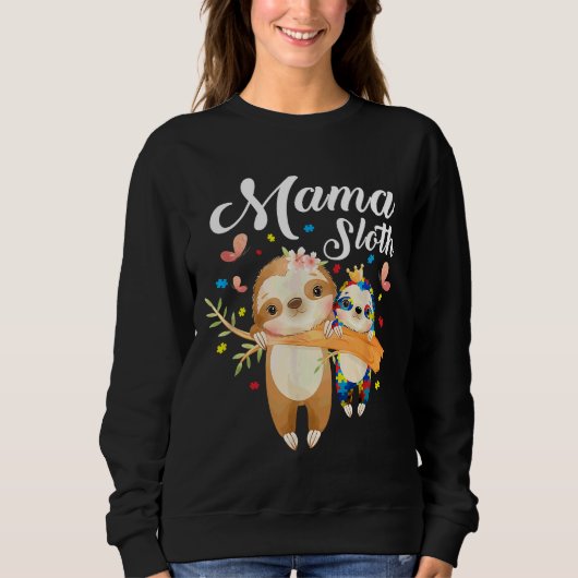 Mama Sloth Autism Awareness Trui (Voorkant)
