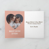 Mama Sloth & Baby Moederdag hartvormige foto Kaart (Binnen)