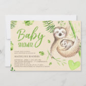 Mama Sloth en Baby Sloth Baby shower Kaart (Voorkant)
