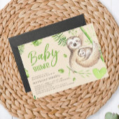 Mama Sloth en Baby Sloth Baby shower Kaart