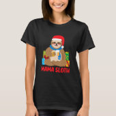 Mama Sloth Matching Family Pajama Pj Kerstmis T-shirt (Voorkant)
