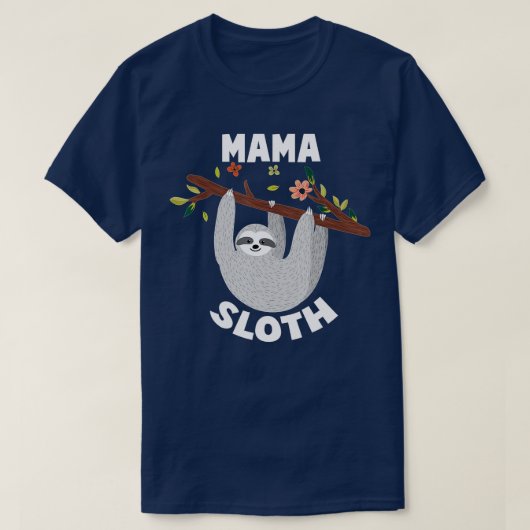 Mama Sloth Matching Family s voor vrouwen T-shirt (Design voorkant)