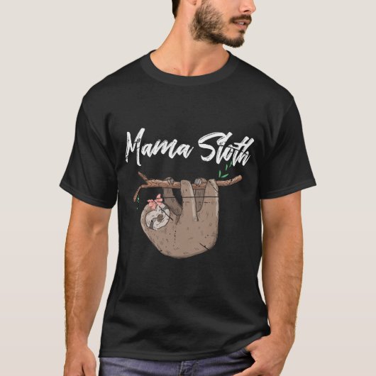 Mama Sloth Pet mama T-shirt (Voorkant)
