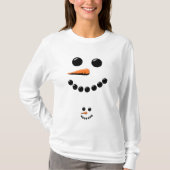 mama sneeuwman en Baby sneeuwman Schattige feestel T-shirt (Voorkant)