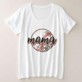Mama Softball Grote Maat T-shirt