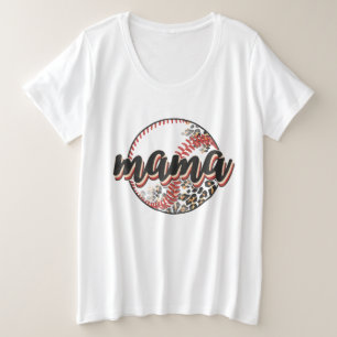 Mama Softball Grote Maat T-shirt