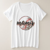 Mama Softball Grote Maat T-shirt (Design voorkant)