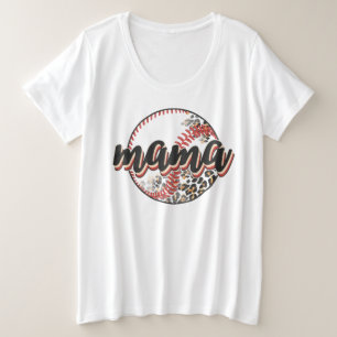 Mama Softball Grote Maat T-shirt