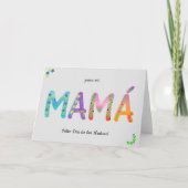 Mamá Spanish Floral Bohemian Moederdag Kaart (Voorkant)