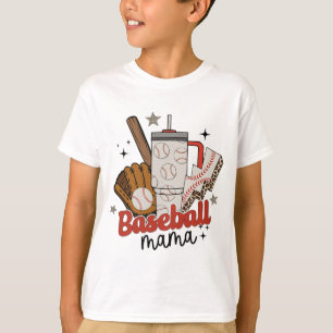Mama Spel Dag Vibes Moederdag Vrouwen Honkbal Moed T-shirt