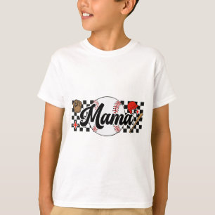 Mama Spel Dag Vibes Moederdag Vrouwen Honkbal Moed T-shirt