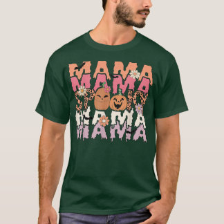 Mama Spooky Halloween Costume, Ghost, Pumpkin T-shirt