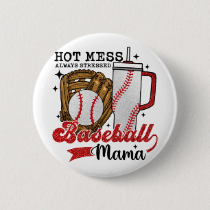 Mama Sport Moeder Vrouwen Moederdag 2024 Meisjes K Ronde Button 5,7 Cm